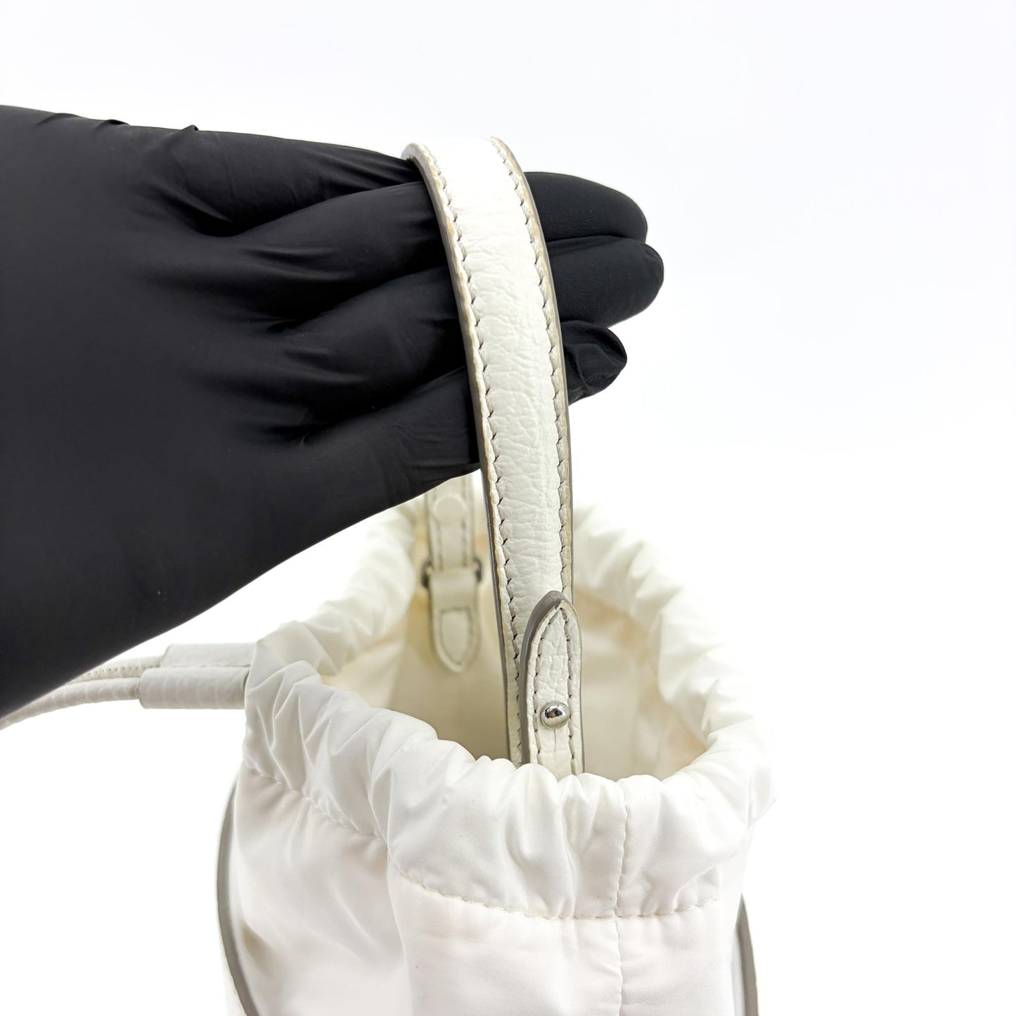 Maison Margiela 5AC Bucket Bag Micro White