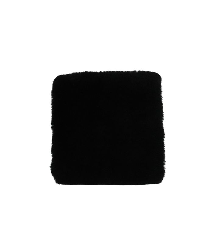 Chanel Black Shearling Chain Shoulder Bag