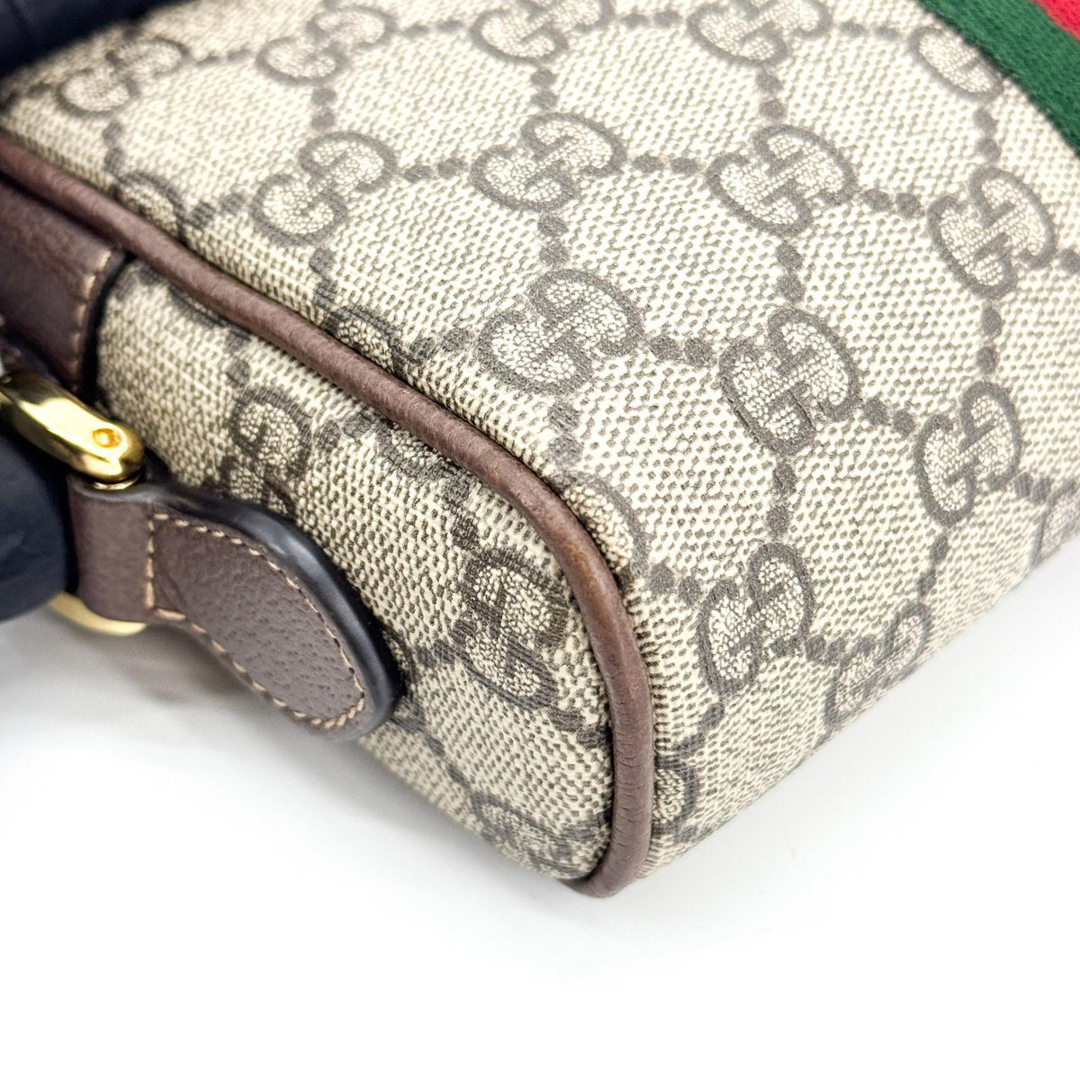 Gucci Ophidia GG Mini Crossbody Bag Beige Ebony