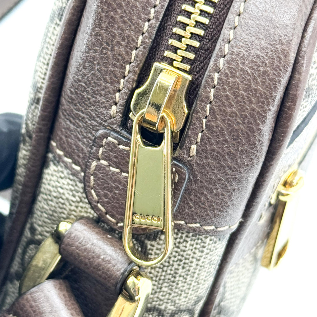 Gucci Ophidia GG Mini Crossbody Bag Beige Ebony