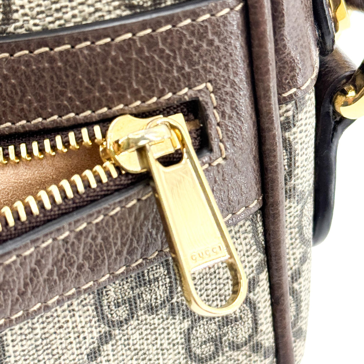 Gucci Ophidia GG Mini Crossbody Bag Beige Ebony