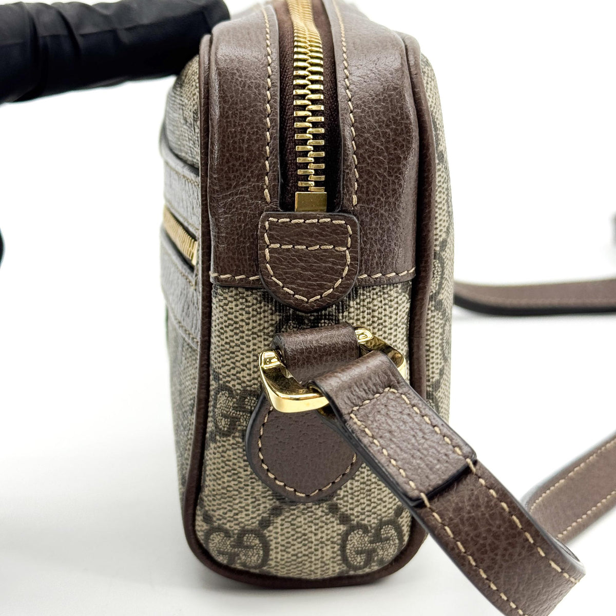 Gucci Ophidia GG Mini Crossbody Bag Beige Ebony