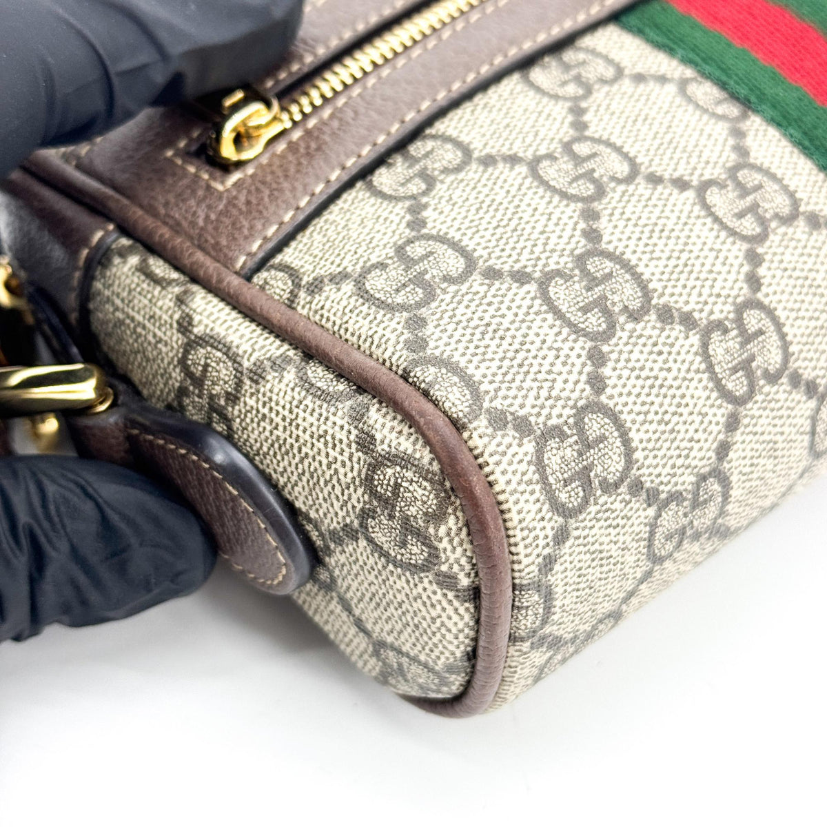 Gucci Ophidia GG Mini Crossbody Bag Beige Ebony