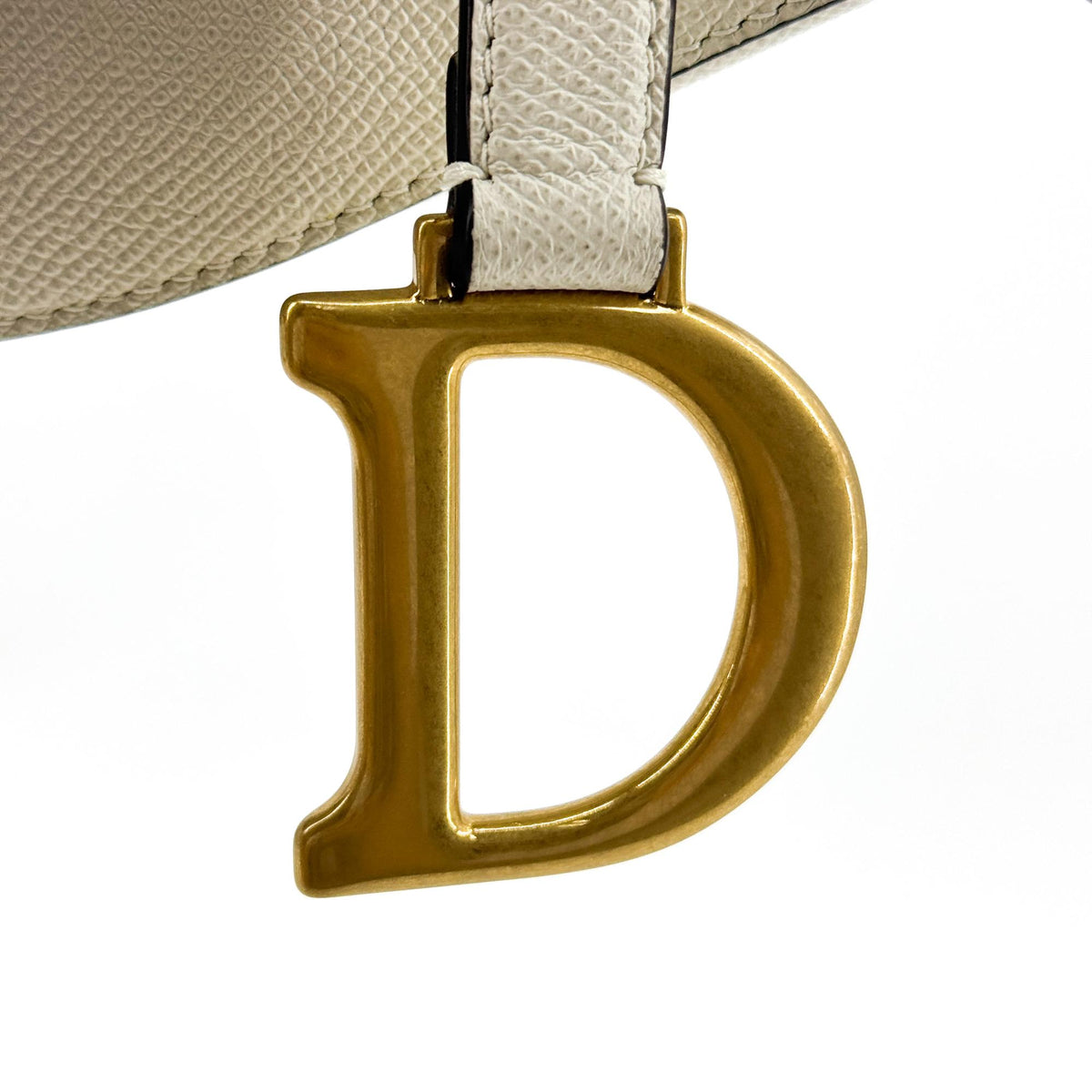 Dior Medium Saddle Bag White Gold Hardware
