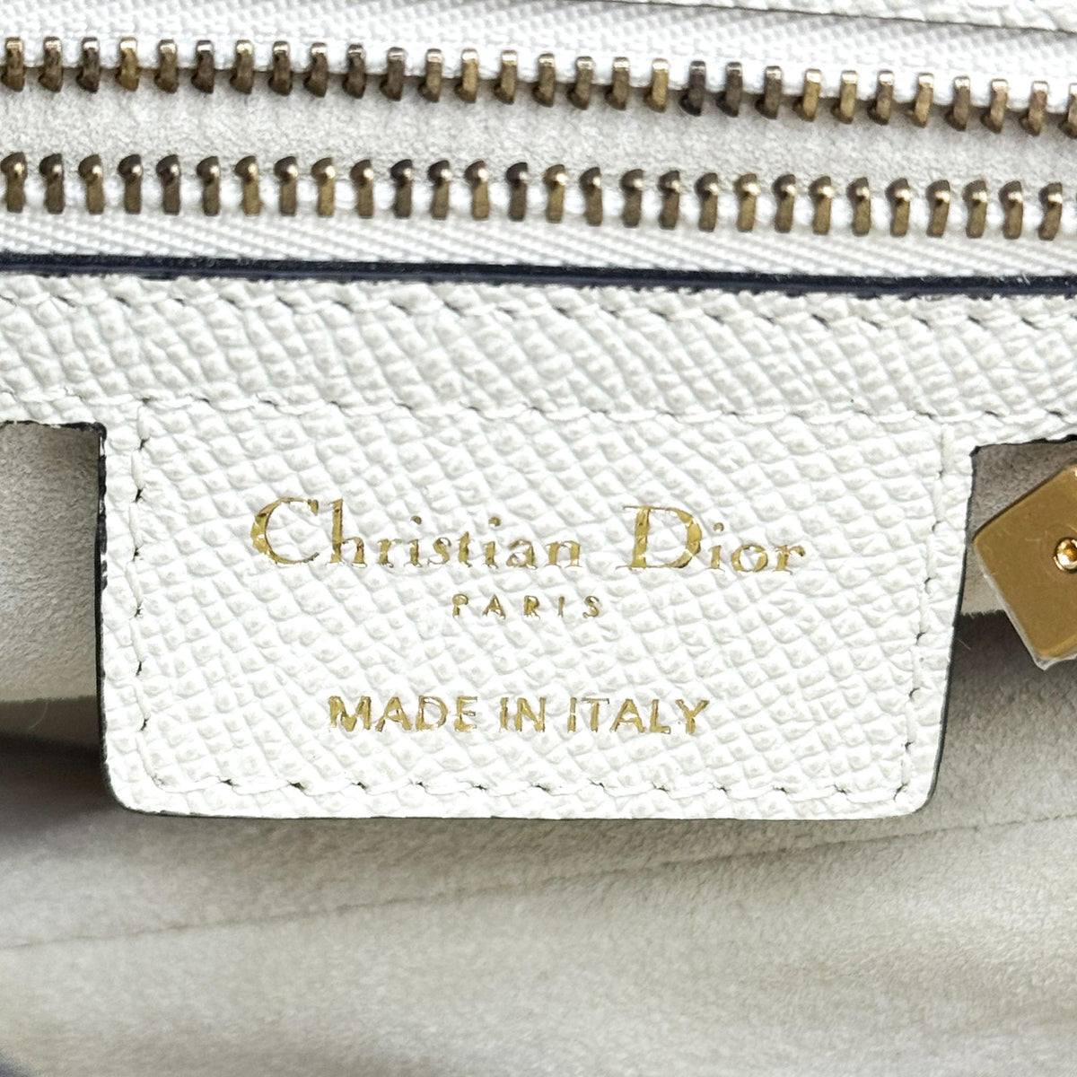 Dior Medium Saddle Bag White Gold Hardware