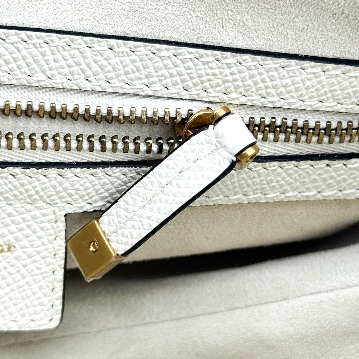 Dior Medium Saddle Bag White Gold Hardware