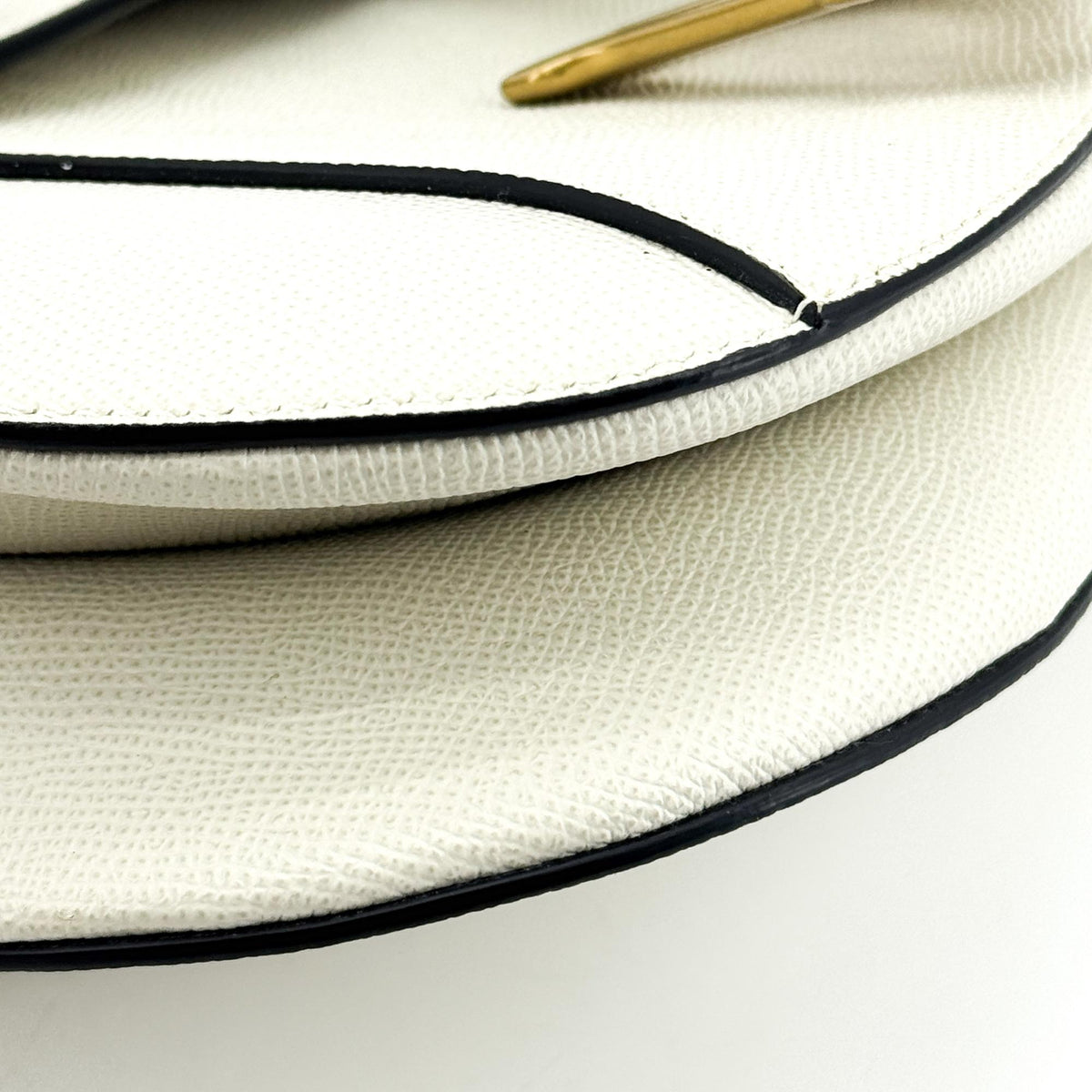 Dior Medium Saddle Bag White Gold Hardware