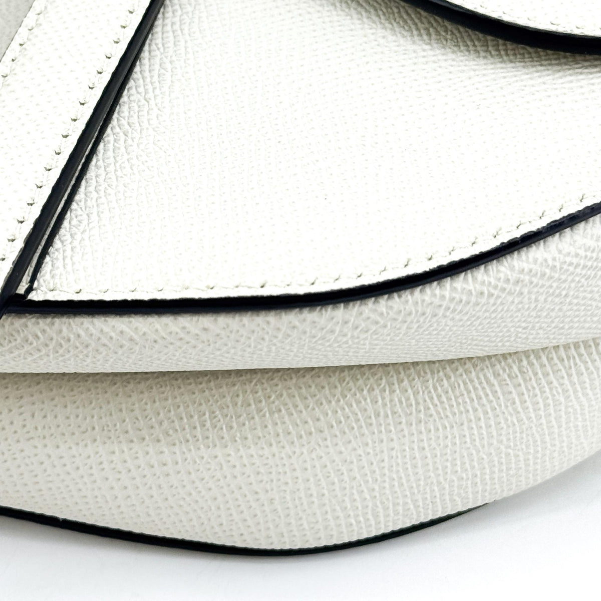Dior Medium Saddle Bag White Gold Hardware