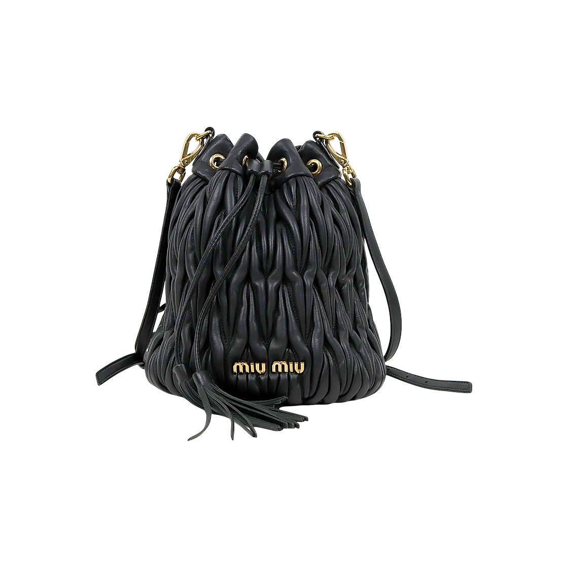 Miu Miu Black Materasse Bucket Bag