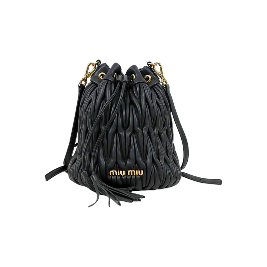 Miu Miu Black Materasse Bucket Bag