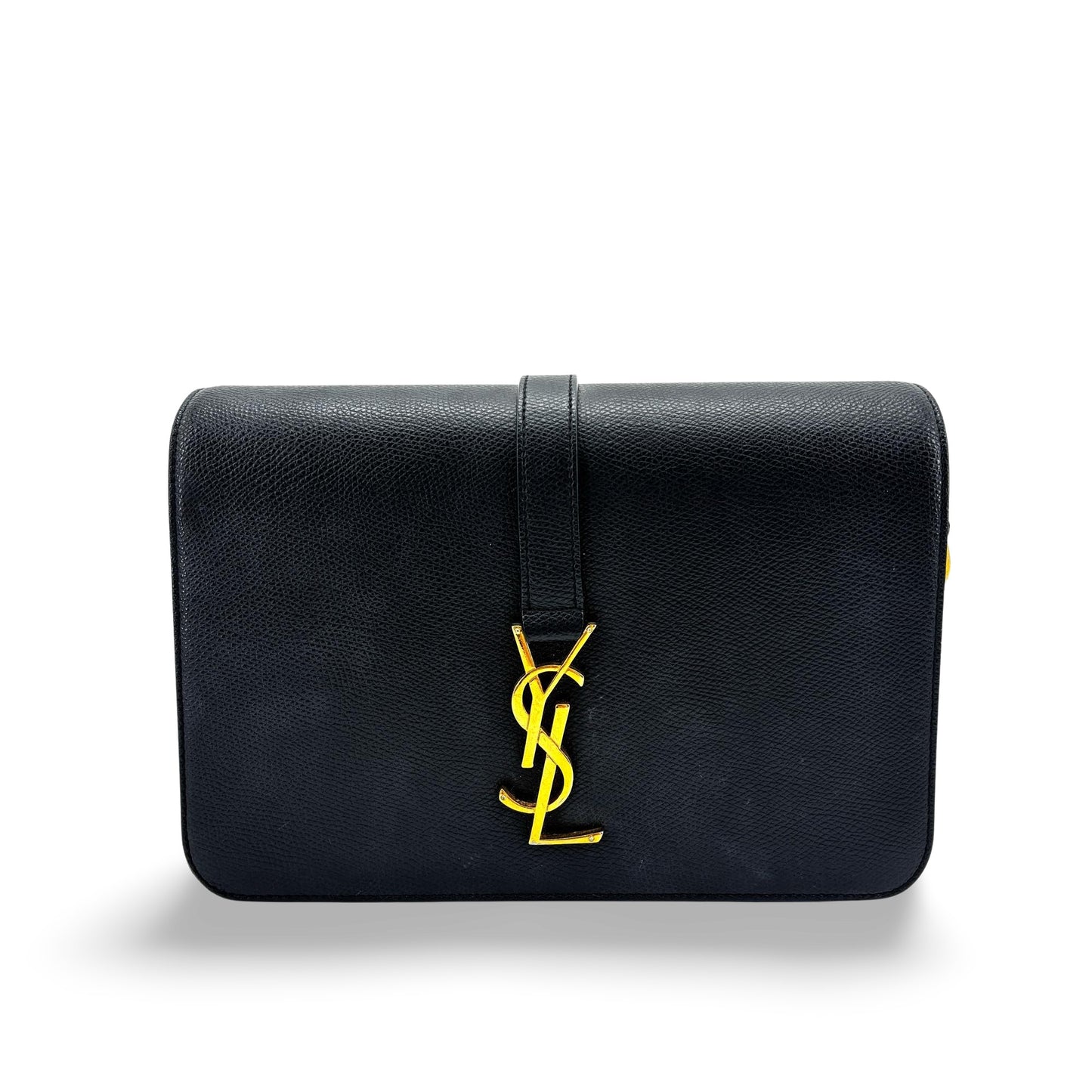 Saint Laurent Medium Monogram University Shoulder Bag Black Gold Hardware