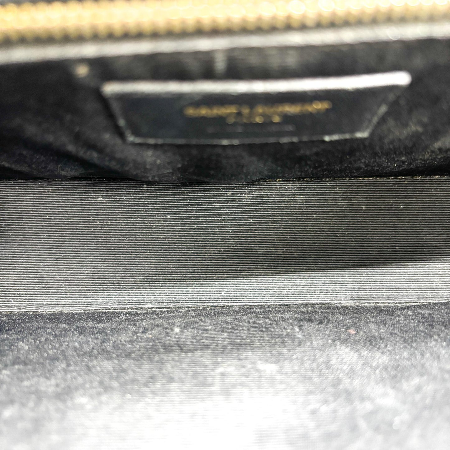 Saint Laurent Medium Monogram University Shoulder Bag Black Gold Hardware