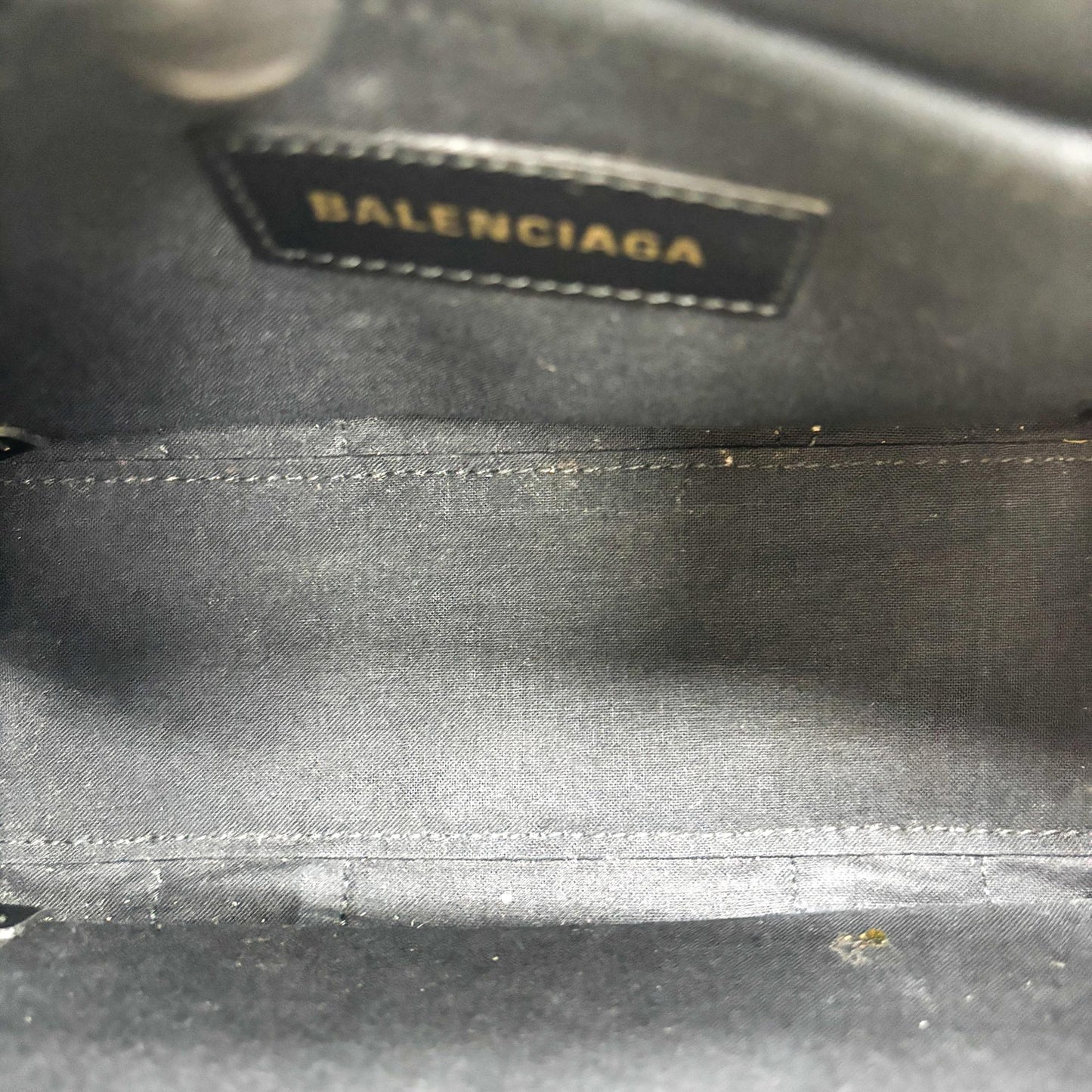 Balenciaga Hardware XS Canvas Tote Bag Natural Black