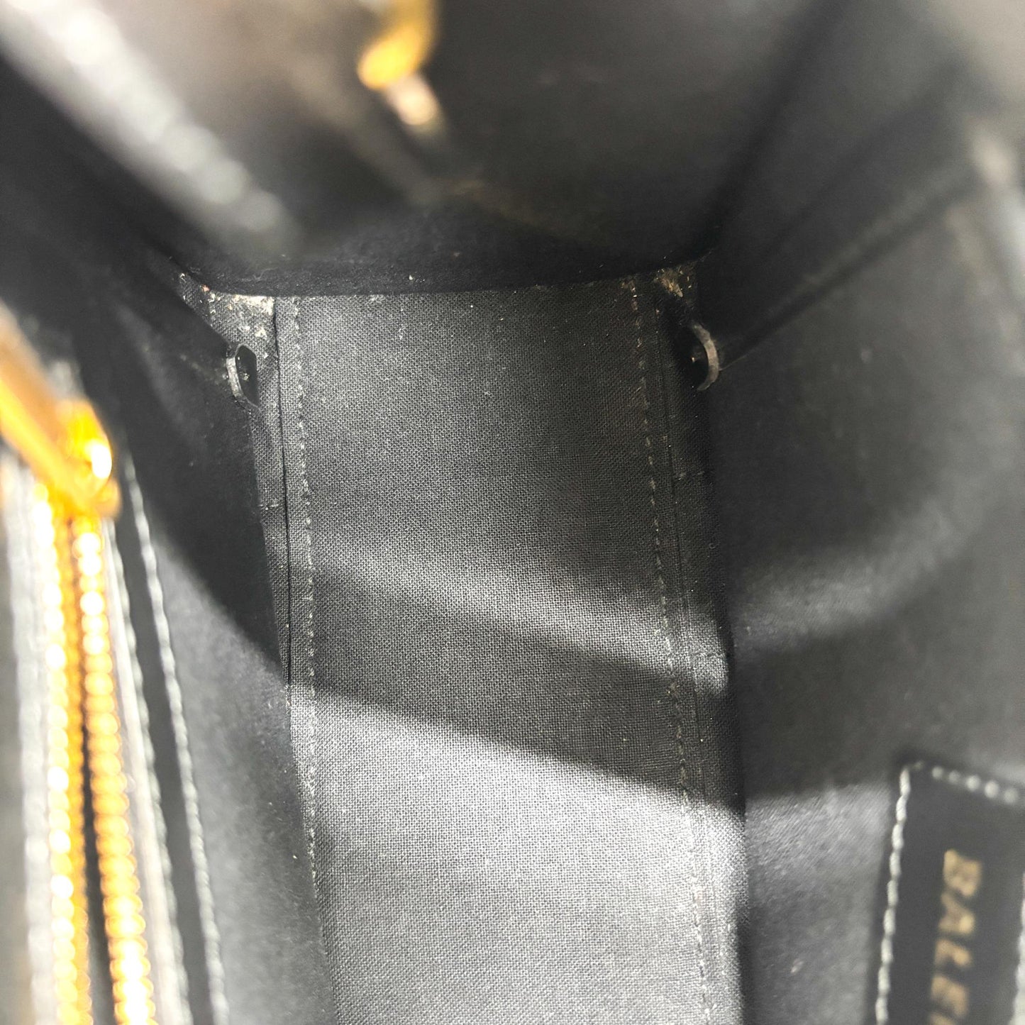 Balenciaga Hardware XS Canvas Tote Bag Natural Black