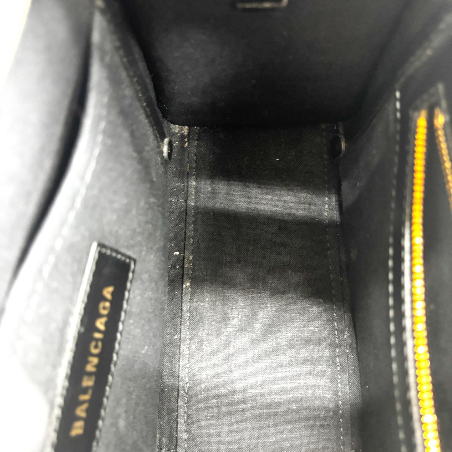 Balenciaga Hardware XS Canvas Tote Bag Natural Black