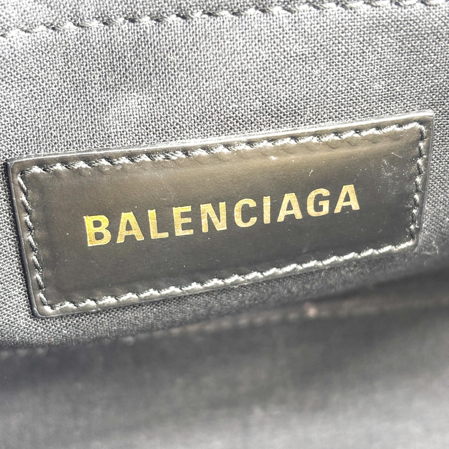 Balenciaga Hardware XS Canvas Tote Bag Natural Black