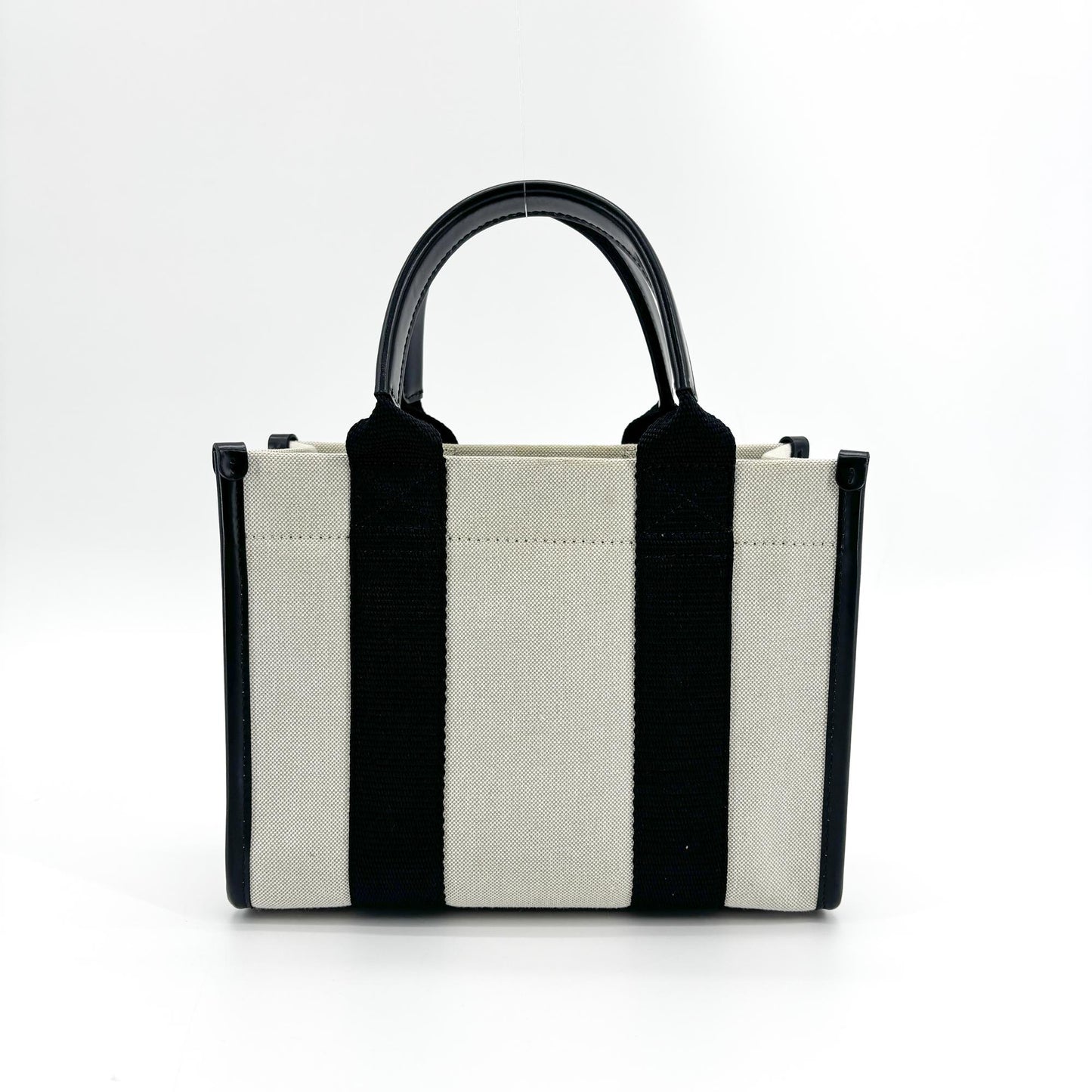 Balenciaga Hardware XS Canvas Tote Bag Natural Black