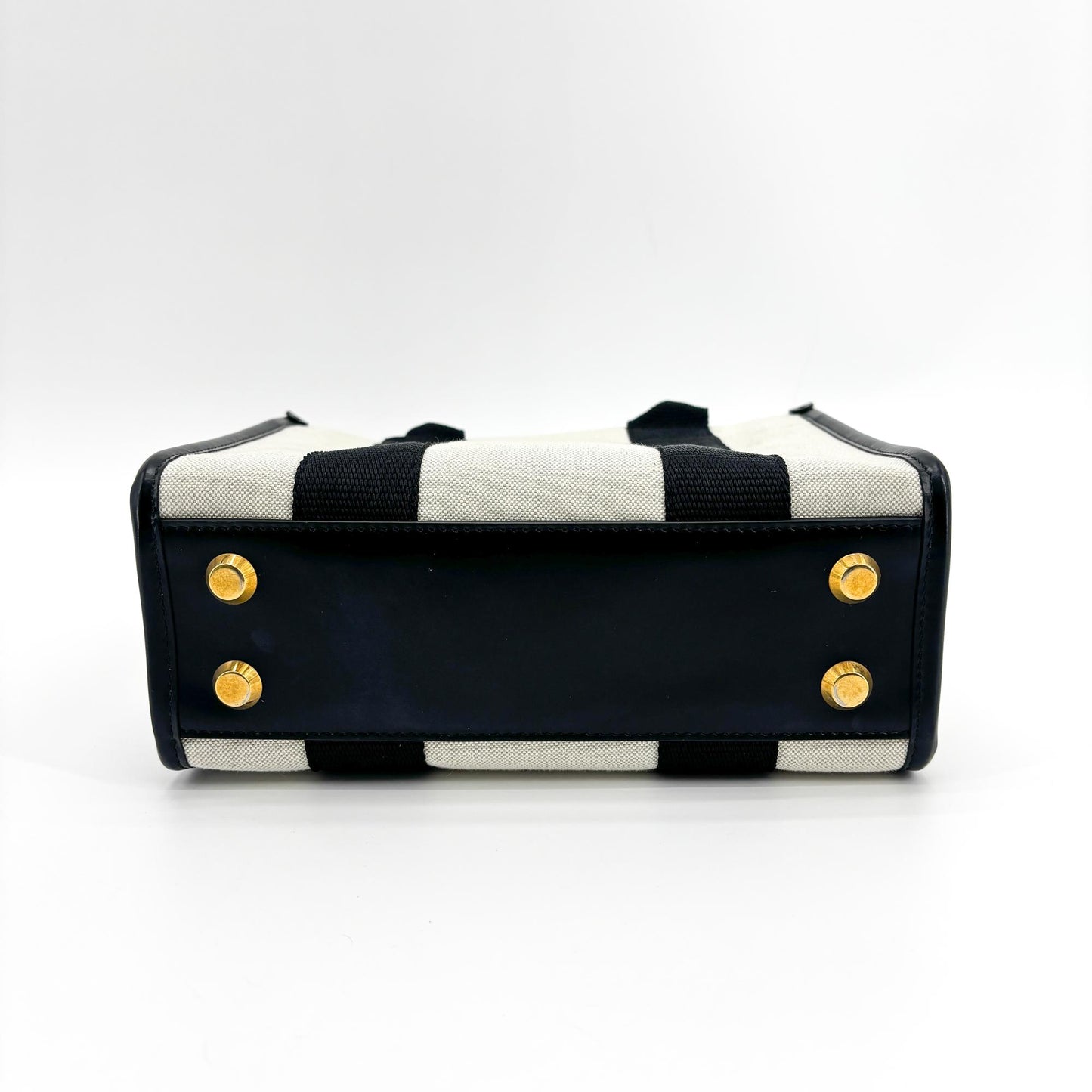 Balenciaga Hardware XS Canvas Tote Bag Natural Black
