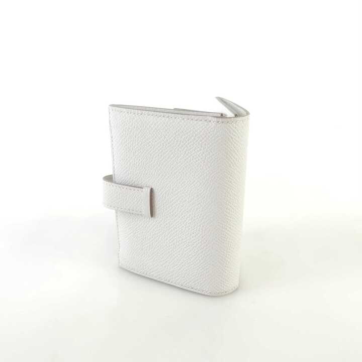 Mini Epsom Beane Wallet (White) B Engraving