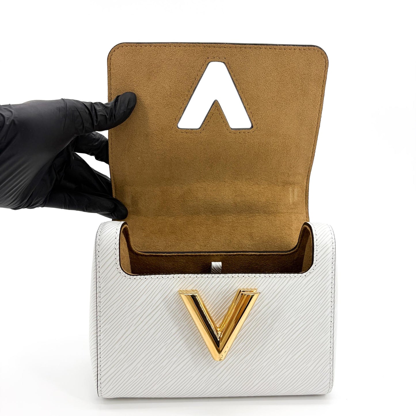 Louis Vuitton Twist MM Epi White Gold Hardware