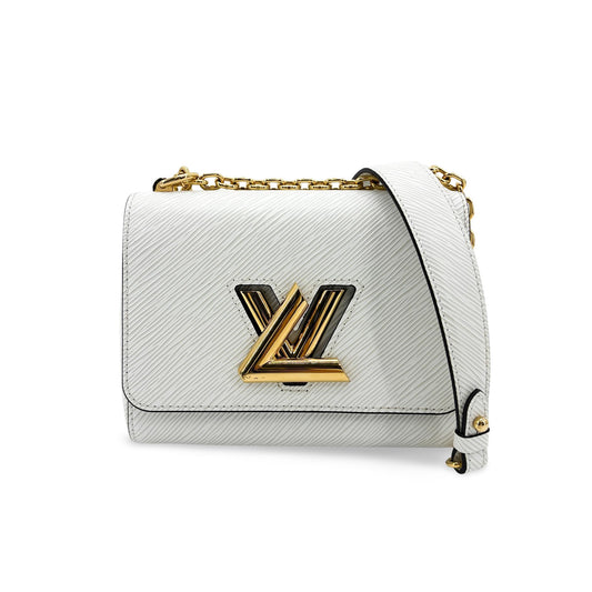 Louis Vuitton Twist MM Epi White Gold Hardware
