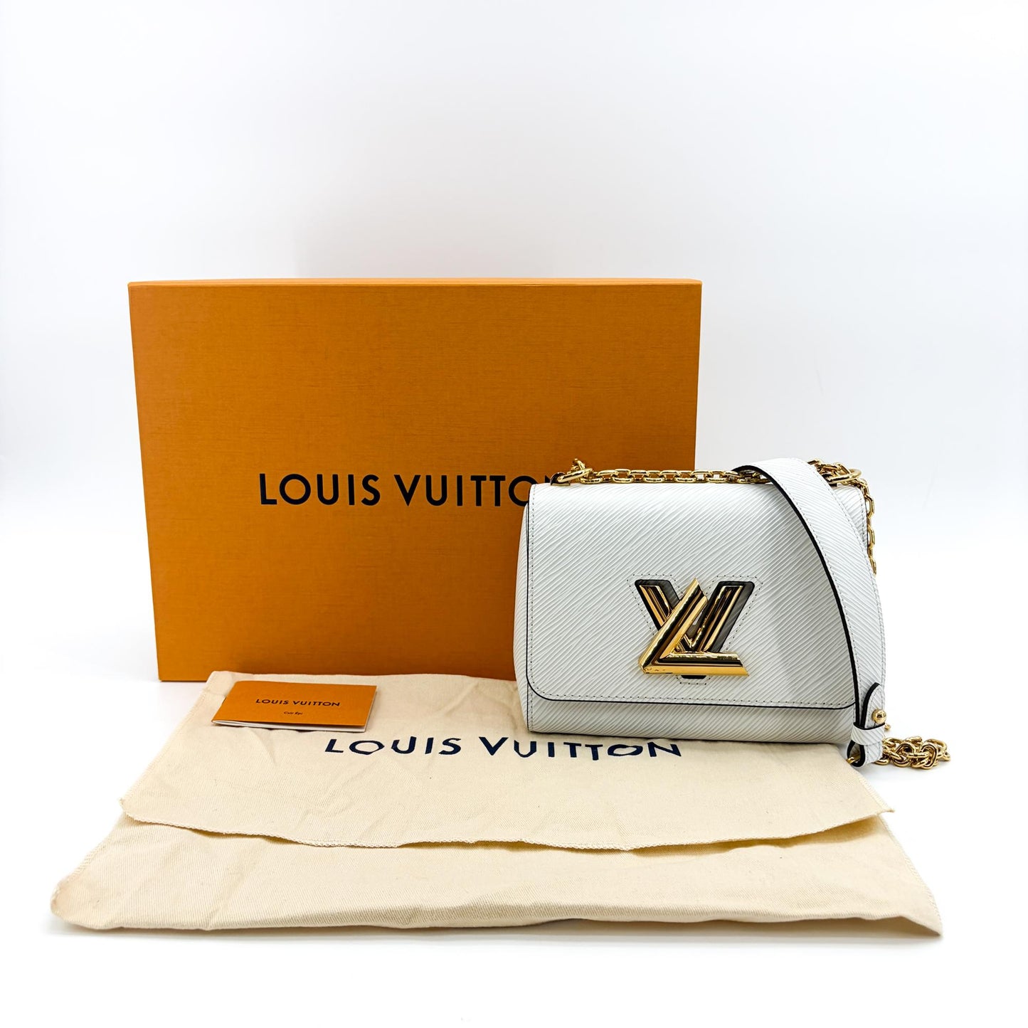 Louis Vuitton Twist MM Epi White Gold Hardware