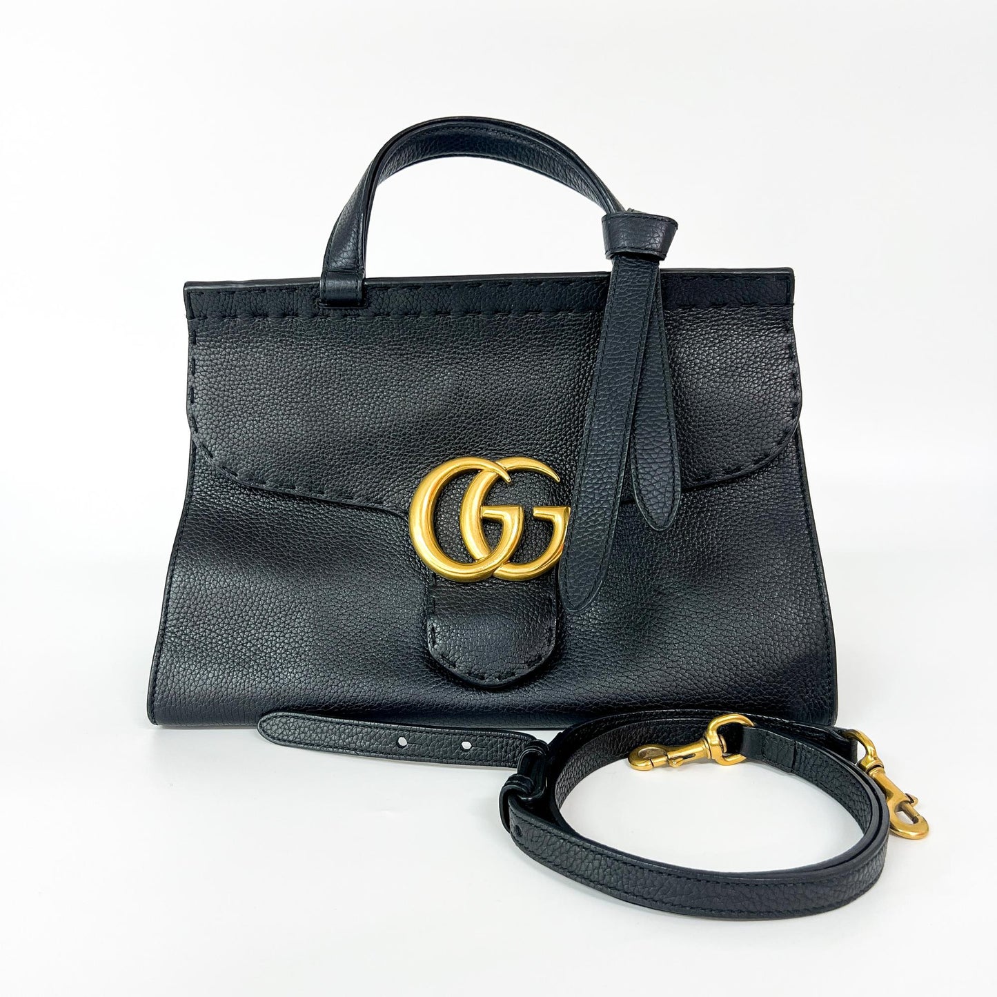 Gucci GG Marmont Small Top Handle Bag Black