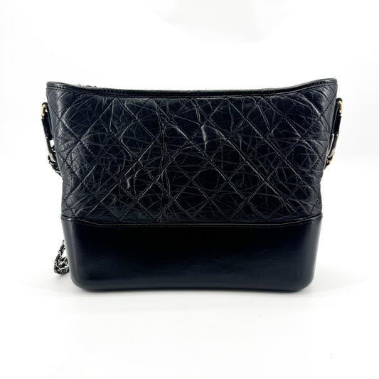 Chanel Gabrielle Small Hobo Bag Black Vintage Calfskin