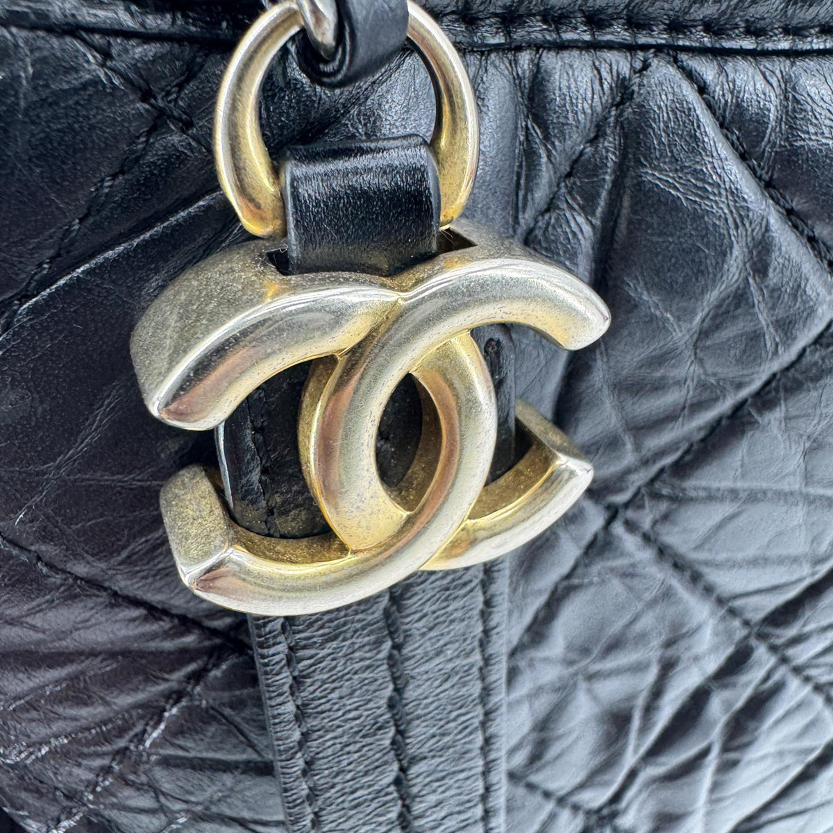 Chanel Gabrielle Small Hobo Bag Black Vintage Calfskin