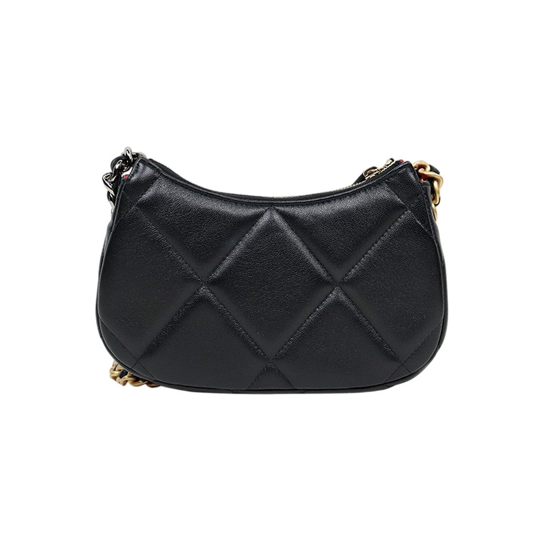 Chanel Black 19 Chain Hobo Bag