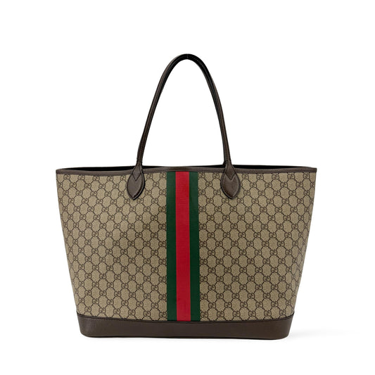 Gucci Ophidia GG Medium Tote Bag Brown