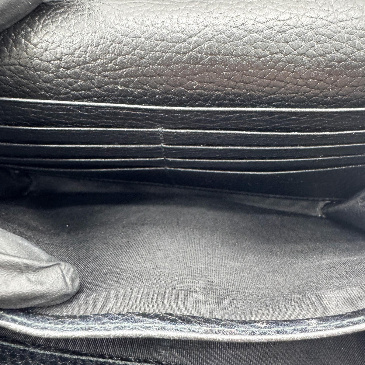 Gucci Dionysus Leather Super Mini Bag Black Silver
