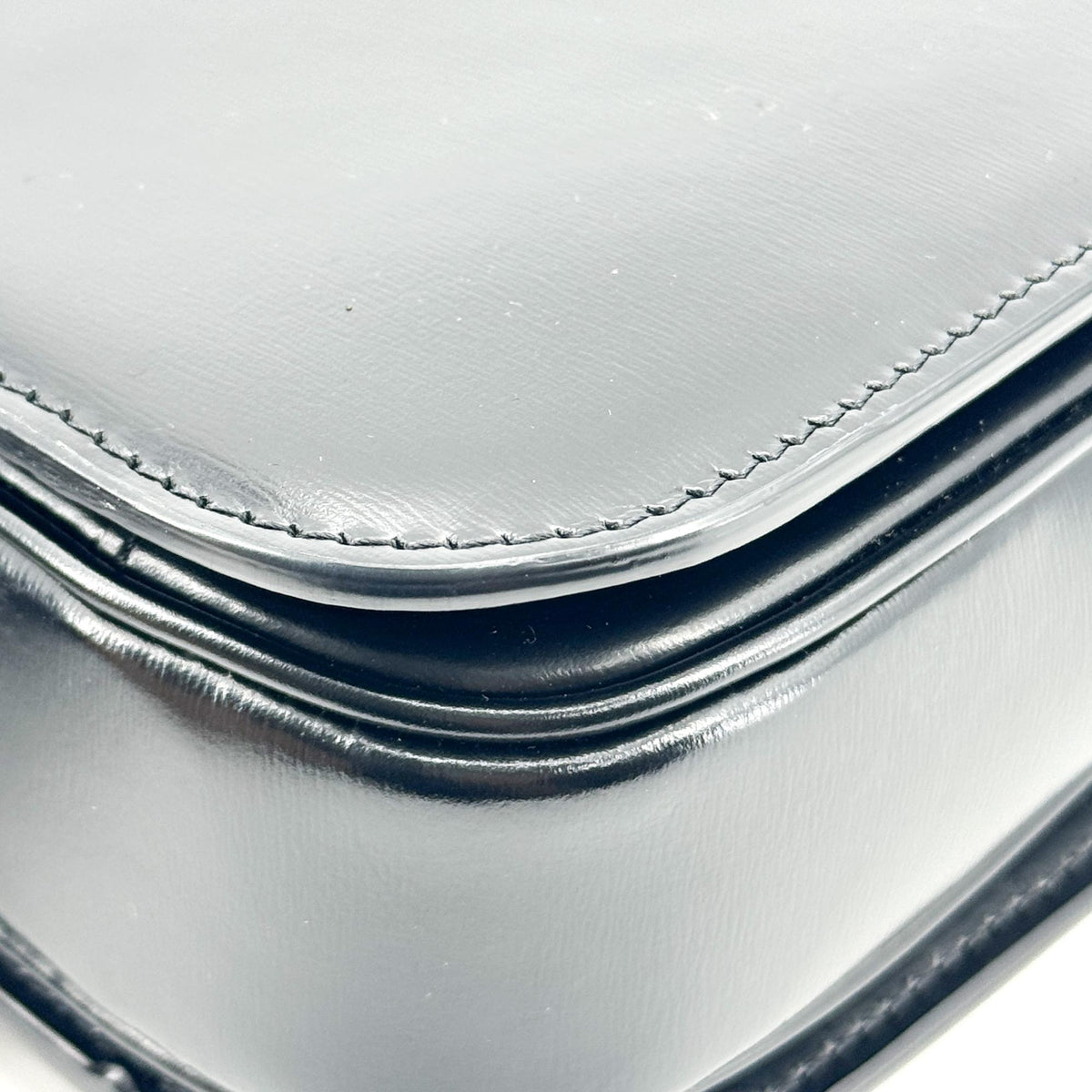 Celine Tin Triomphe Bag Shiny Calfskin Black