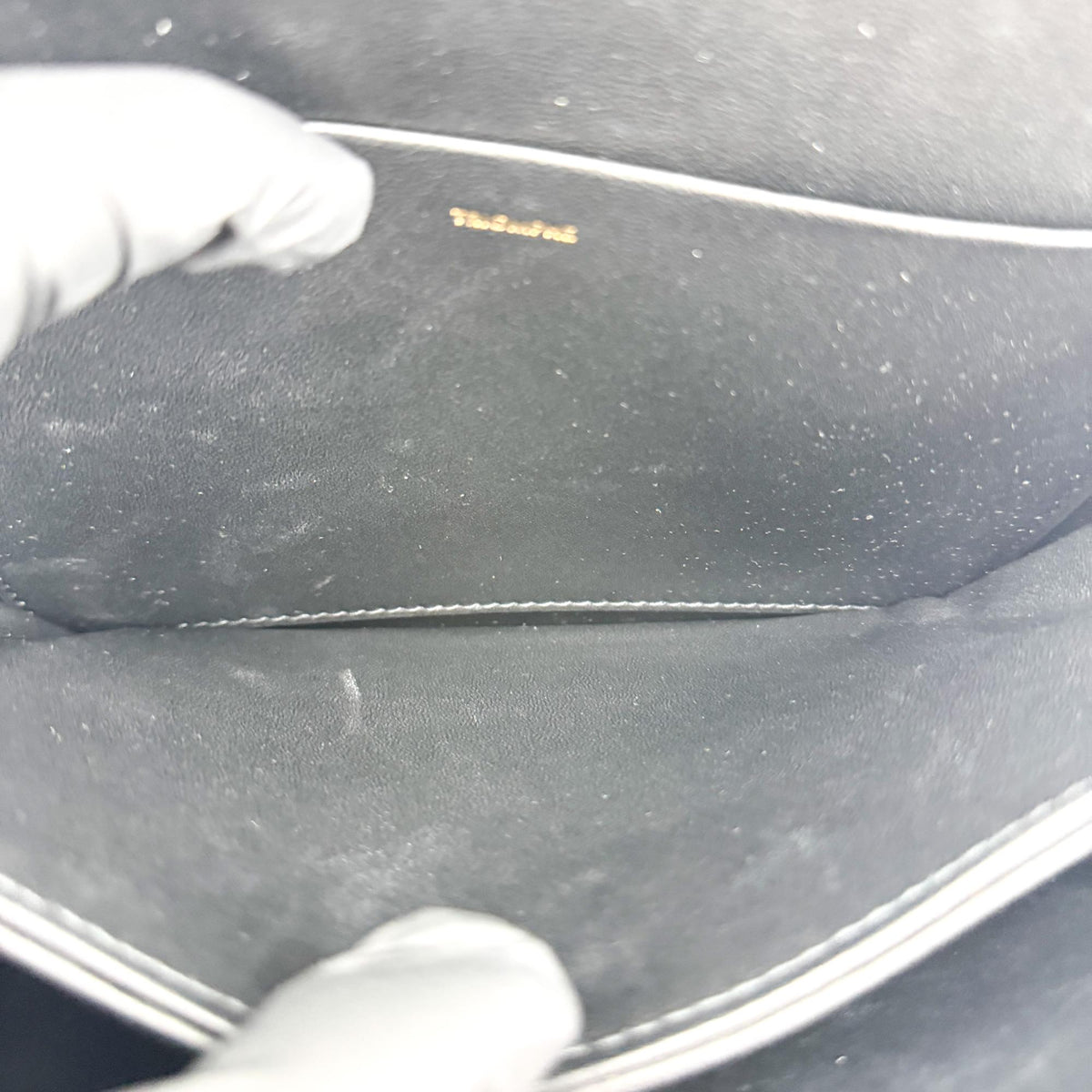 Celine Tin Triomphe Bag Shiny Calfskin Black