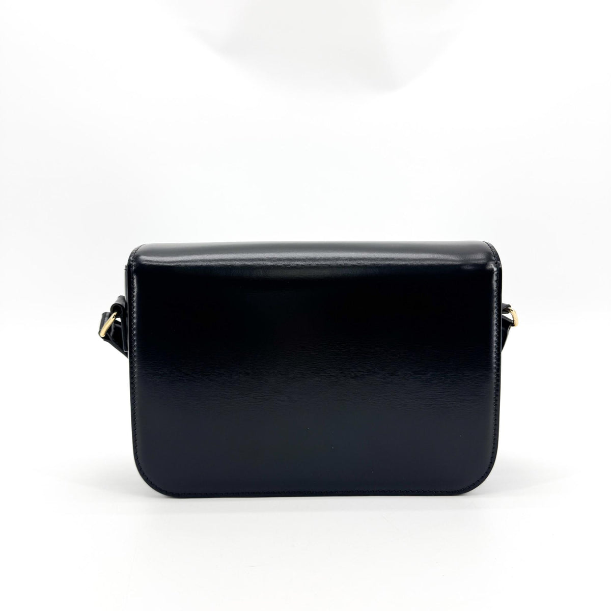 Celine Tin Triomphe Bag Shiny Calfskin Black