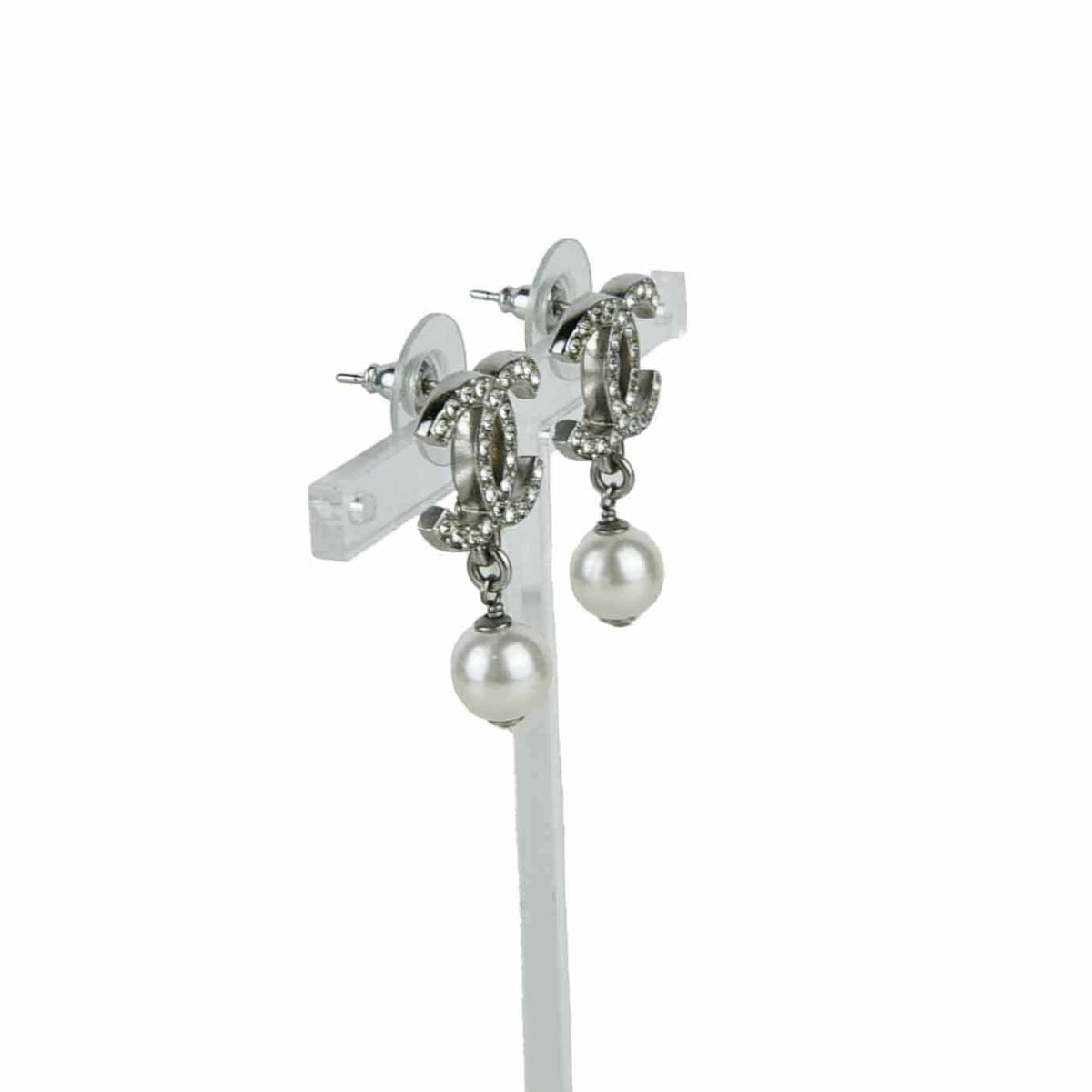 CC Pearl Crystal Drop Earrings