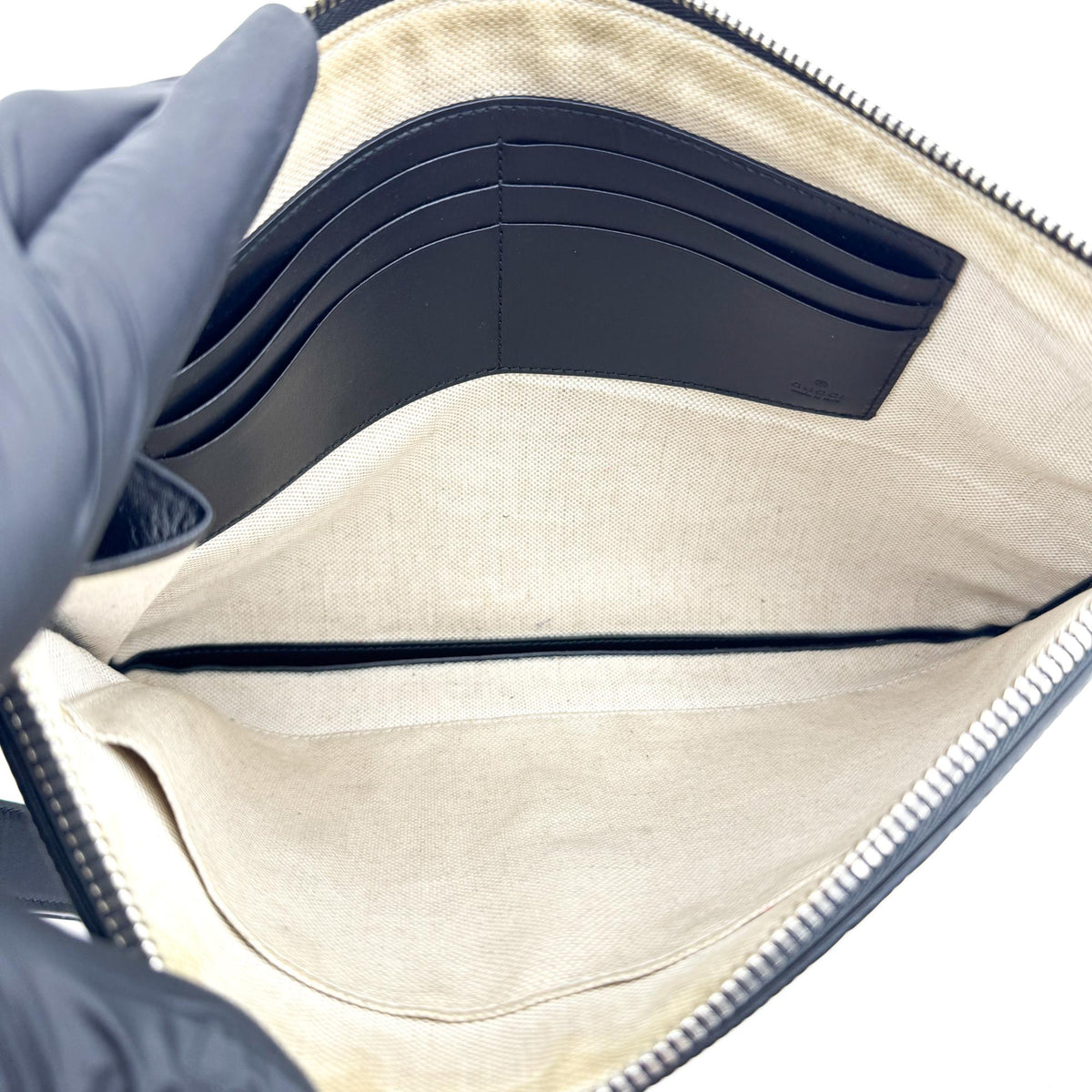 Gucci GG Embossed Clutch Black