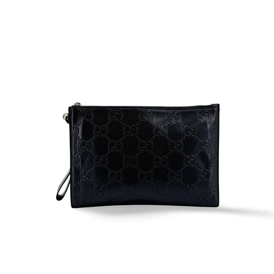Gucci GG Embossed Clutch Black