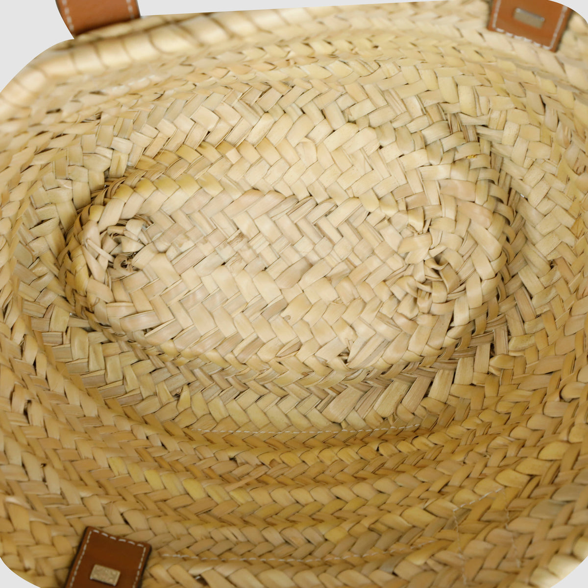 Anagram Raffia Basket Tote Bag