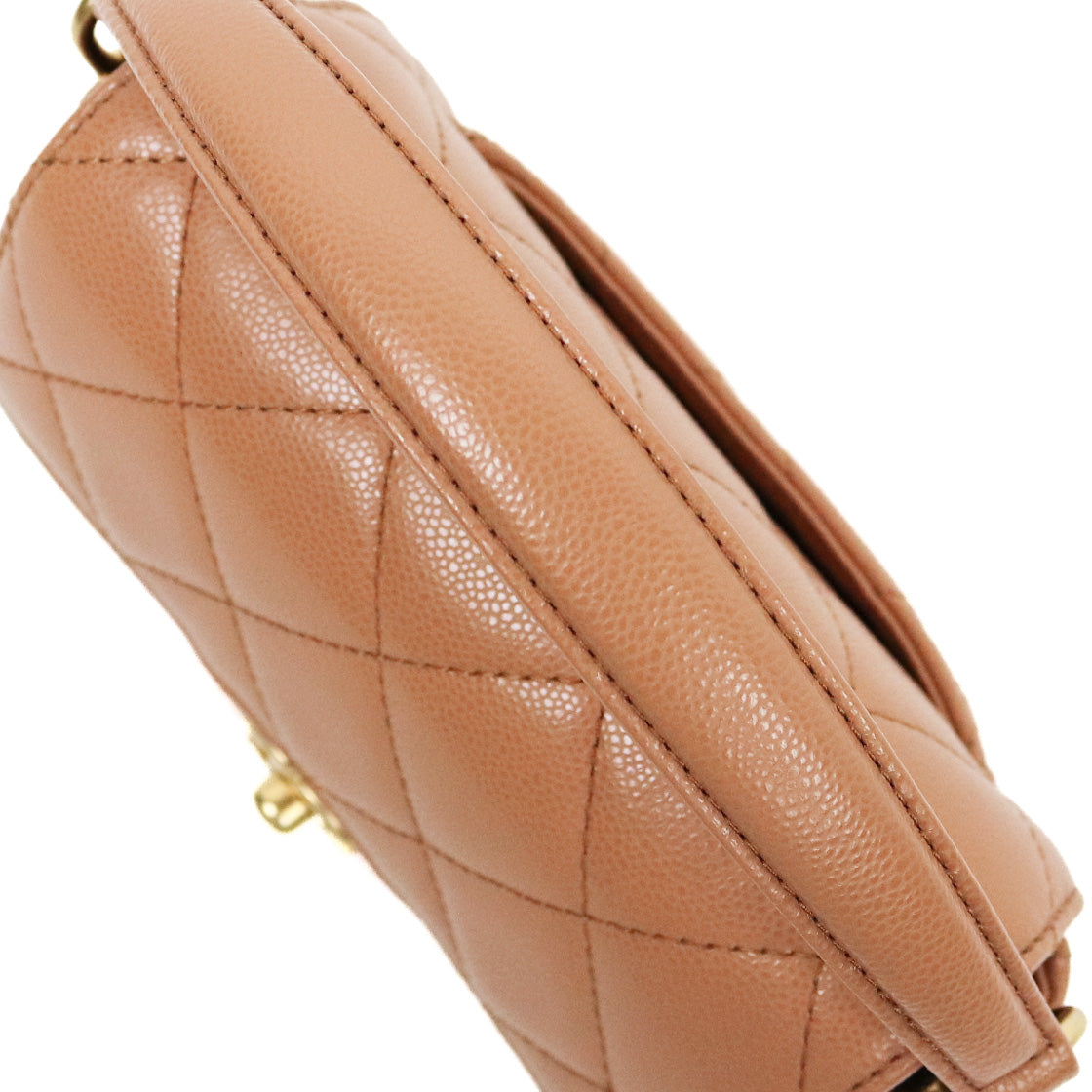 Chanel Mini Brown Caviar Top-Handle Tote Bag