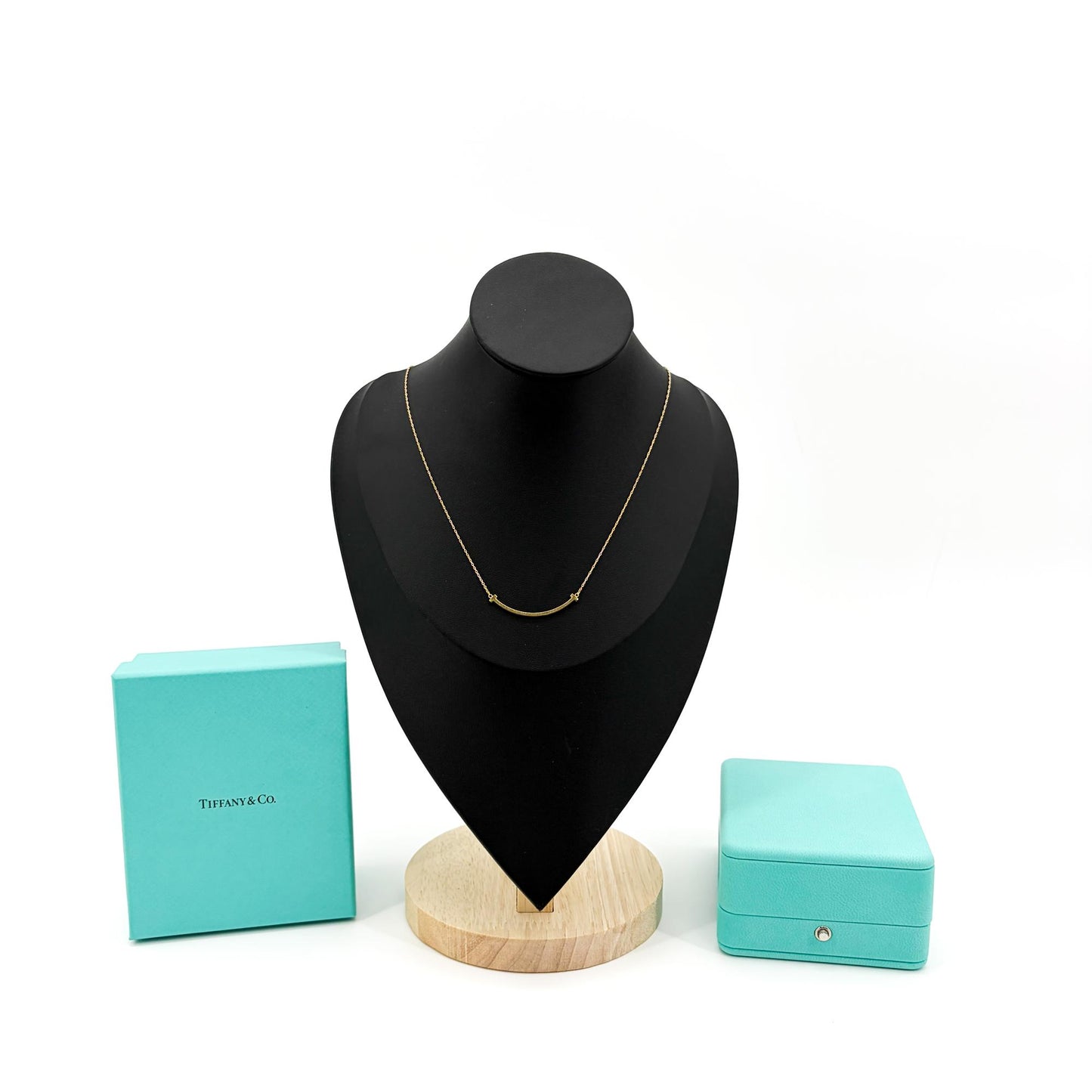 Tiffany T Smile Pendant Small 18K Yellow Gold