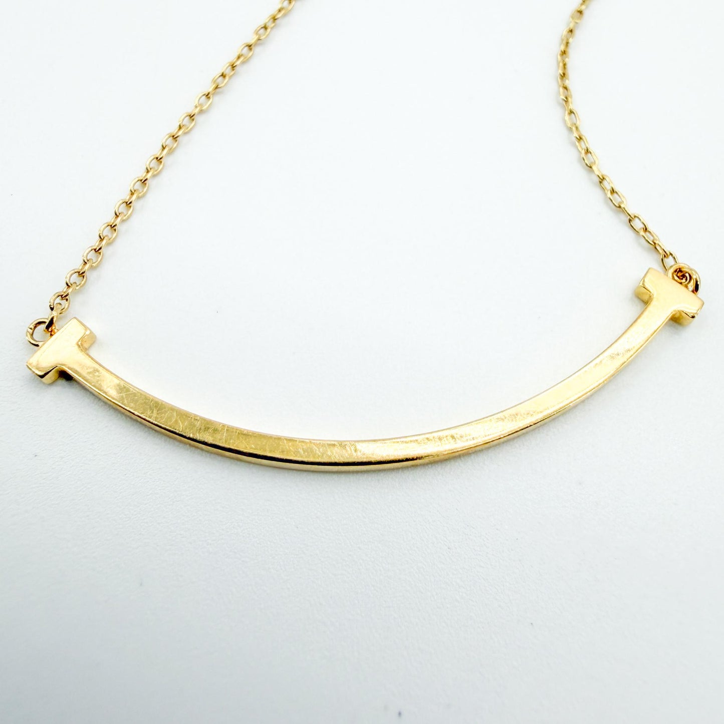 Tiffany T Smile Pendant Small 18K Yellow Gold