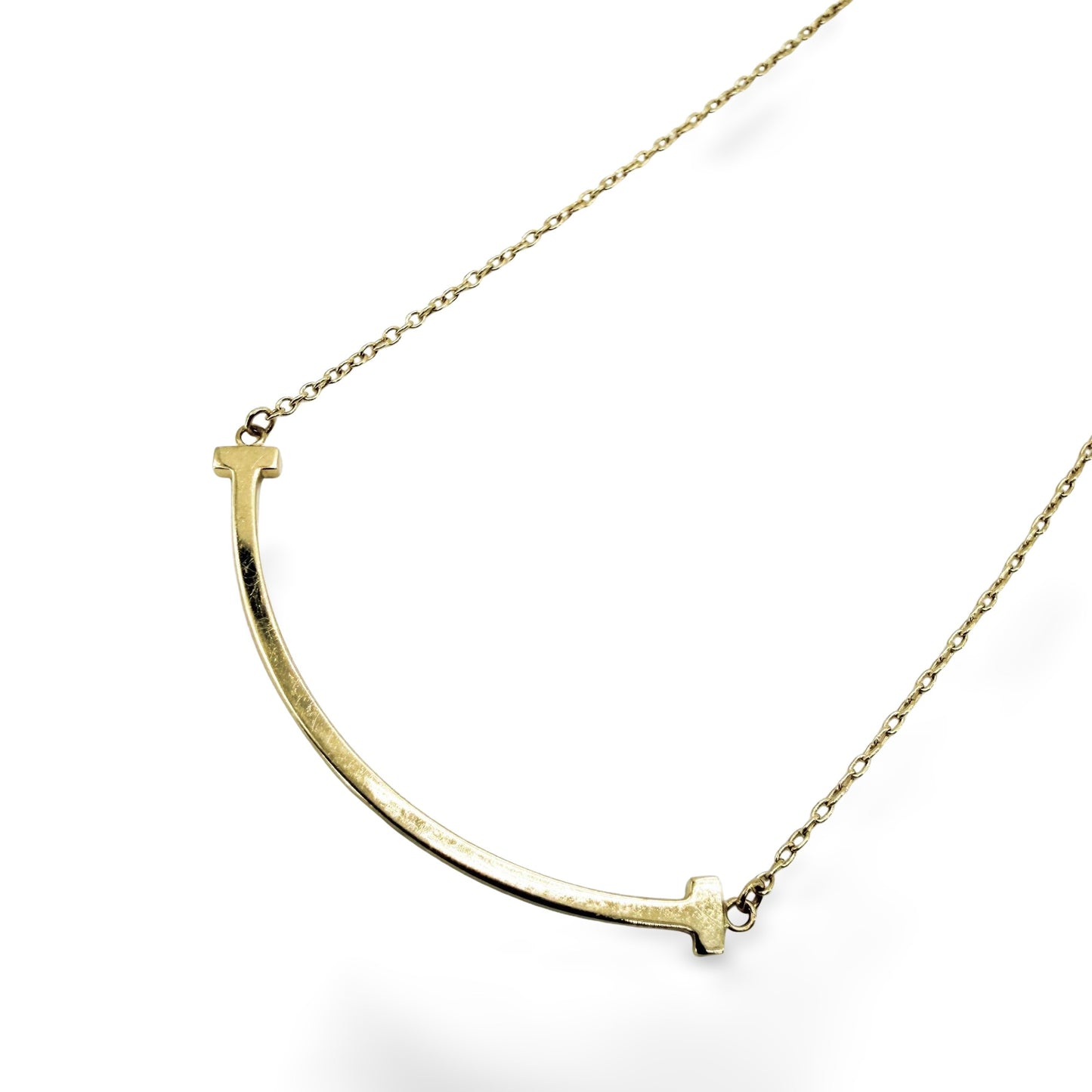 Tiffany T Smile Pendant Small 18K Yellow Gold