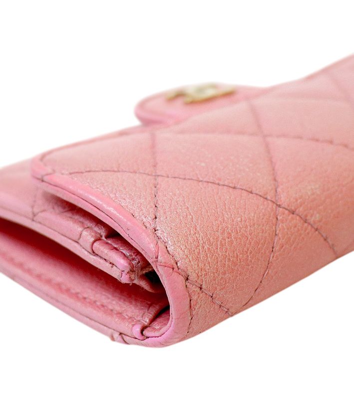 Chanel Pink Classic Card Wallet
