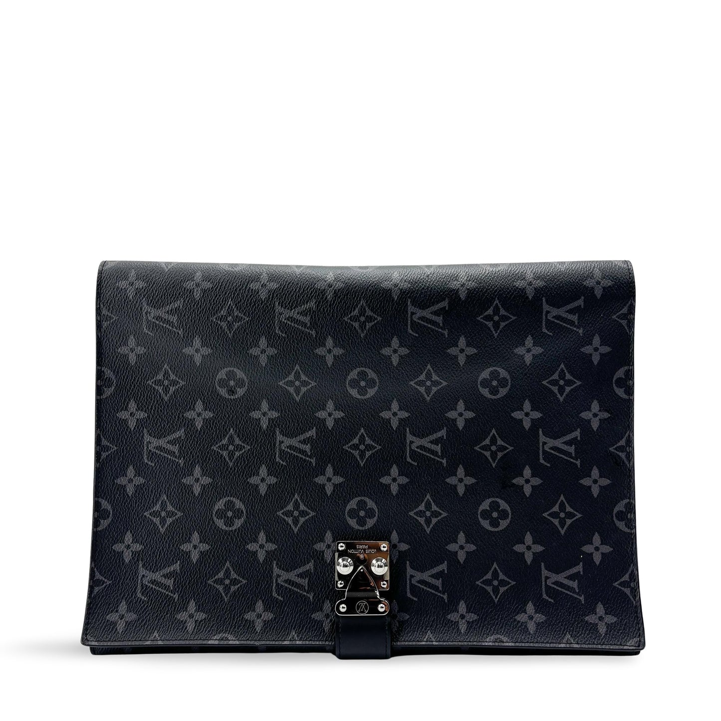 Louis Vuitton Monogram Eclipse S-Lock A4 Pouch Black