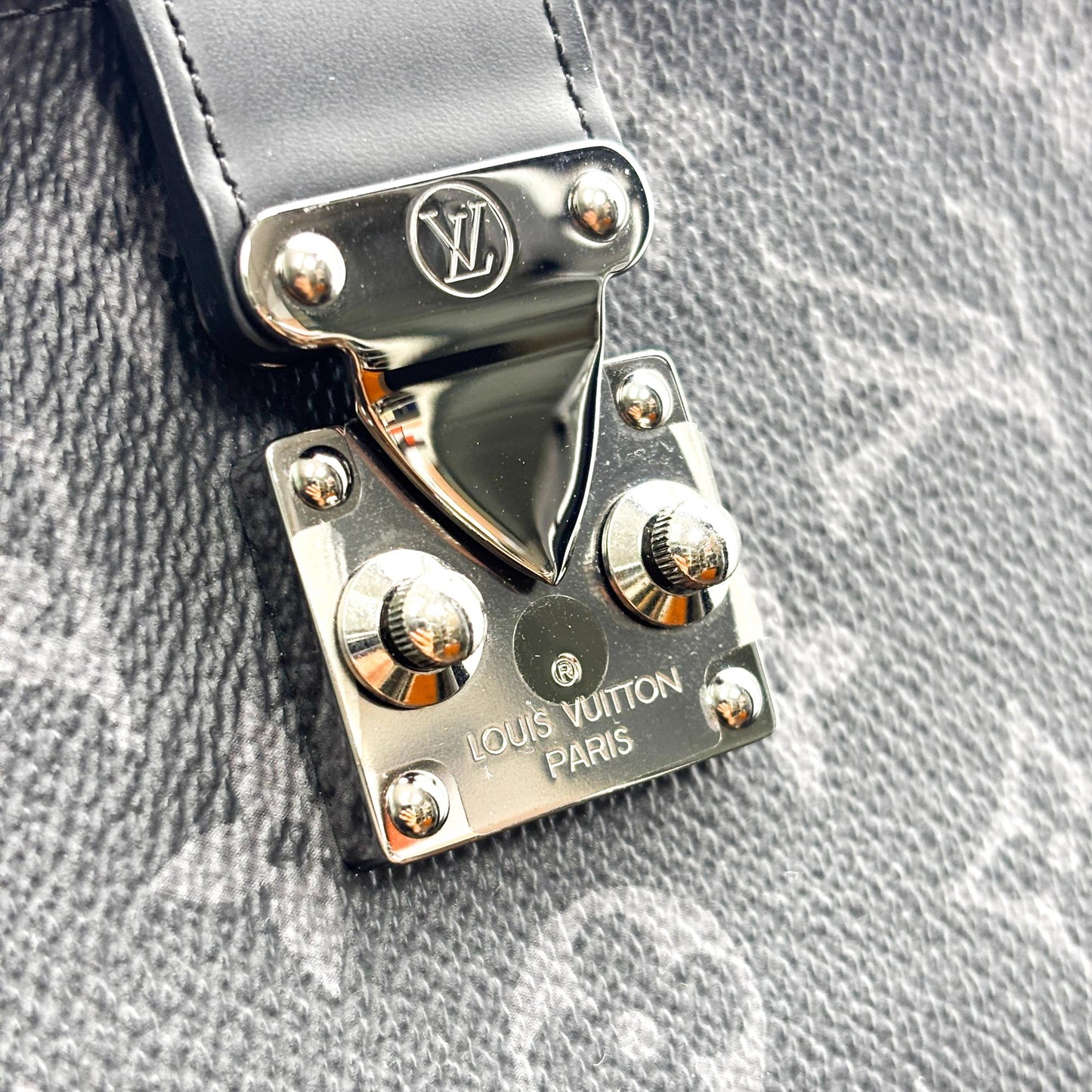 Louis Vuitton Monogram Eclipse S-Lock A4 Pouch Black