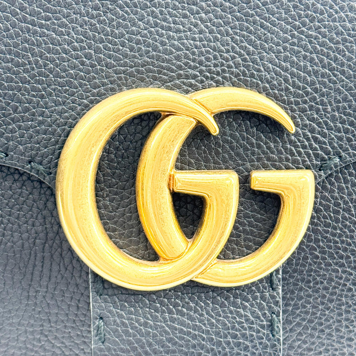 Gucci GG Marmont Small Leather Top Handle Bag Black