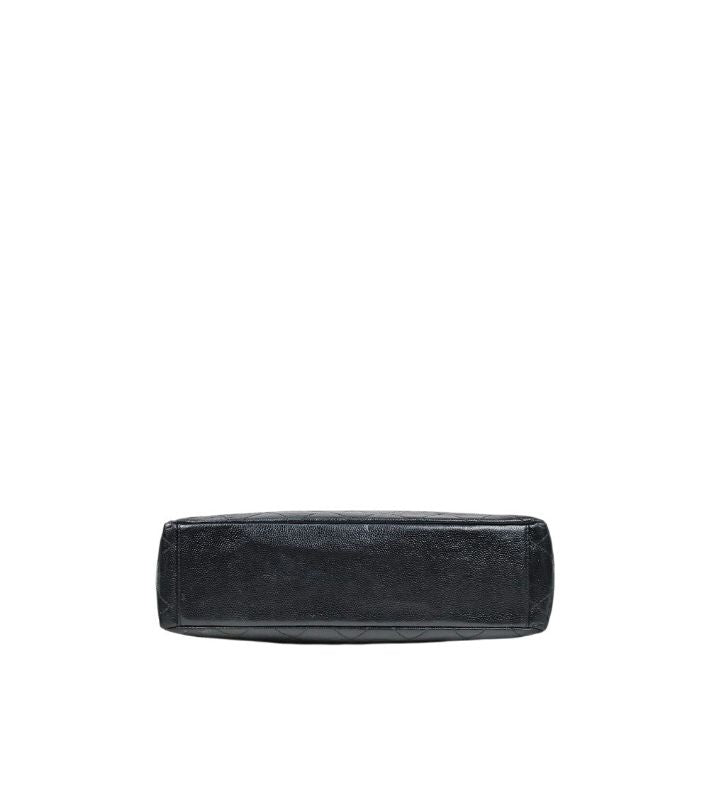 Chanel Black Caviar Quilted CC Chain Shoulder Bag