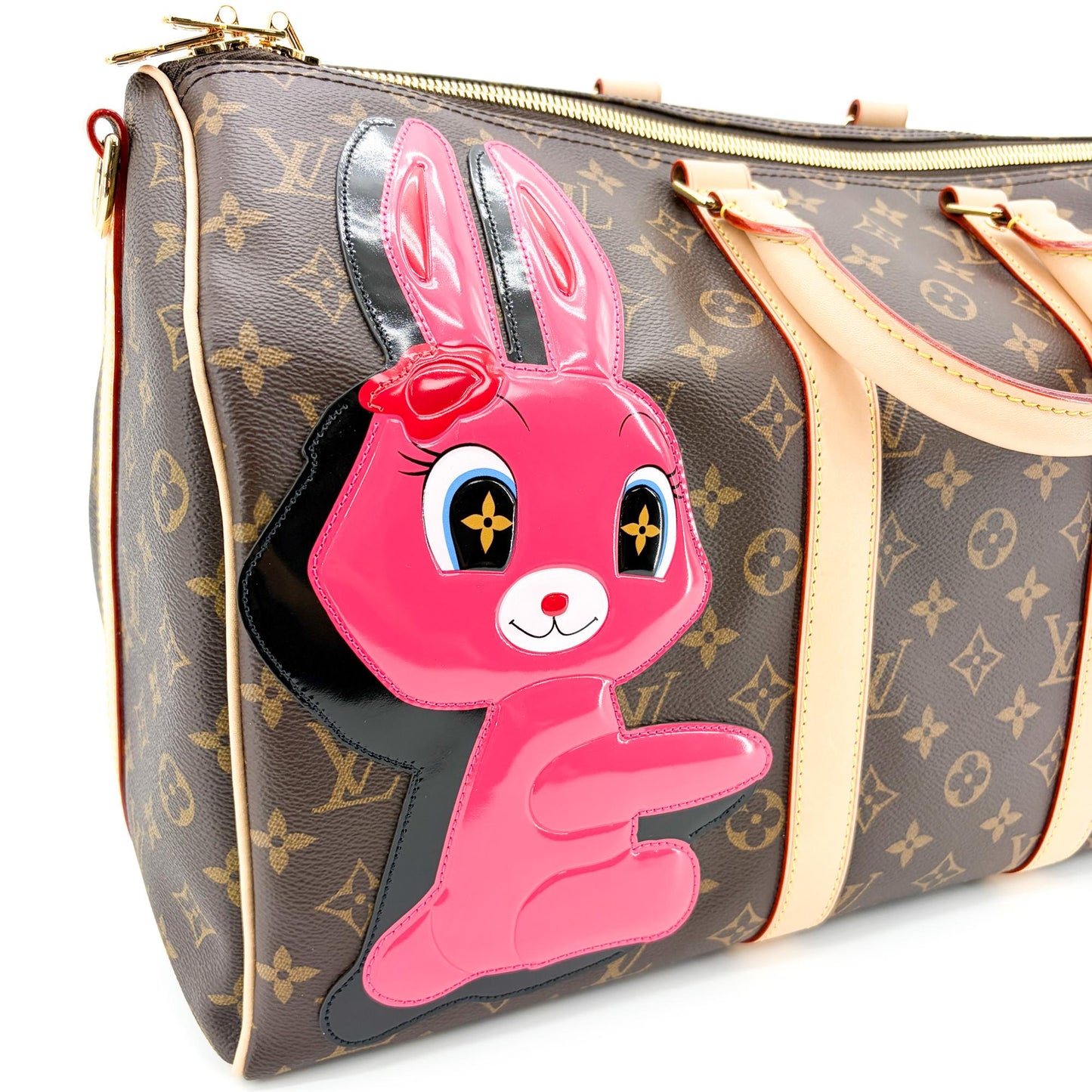 Louis Vuitton Monogram Pink Rabbit Keepall 45