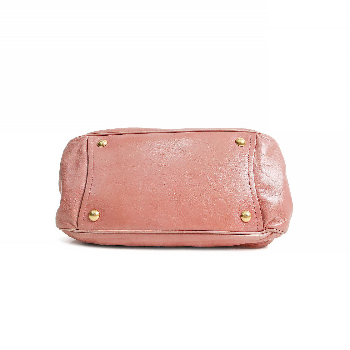 Miu Miu Pink Vitello Shine Ribbon Tote Bag